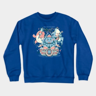 The Ocean Boys - Cute Geek Sea Animals Music Gift Crewneck Sweatshirt